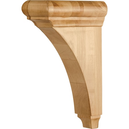 Hardware Resources 3" Wx6-1/2"Dx10"H Hard Maple Minimal Bullnose Cap Corbel COR39-2-HMP